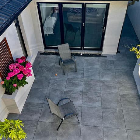 Patio construction completed by KRB Construction in Galway - project 08