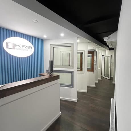 KRB Construction & Windows showroom in Galway - windows and doors display 01
