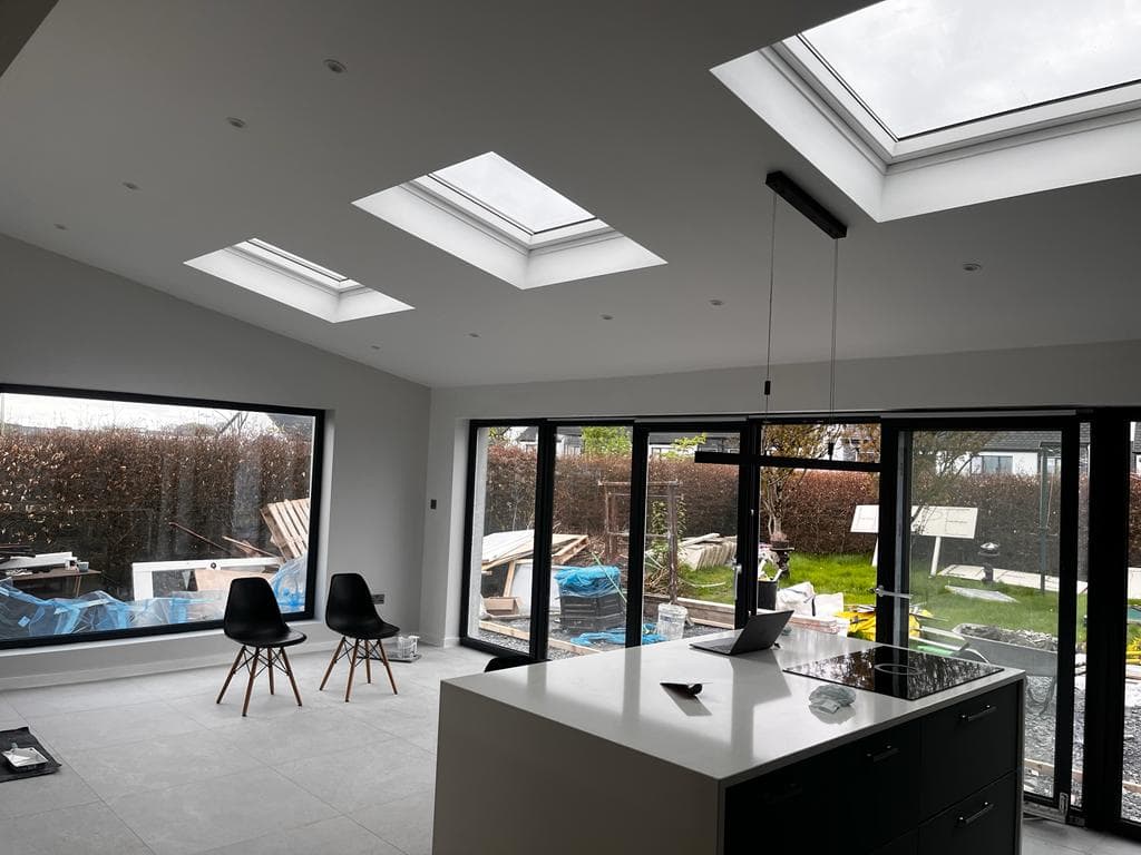 New double-glazed windows fitted by KRB Construction and Windows in a Galway home