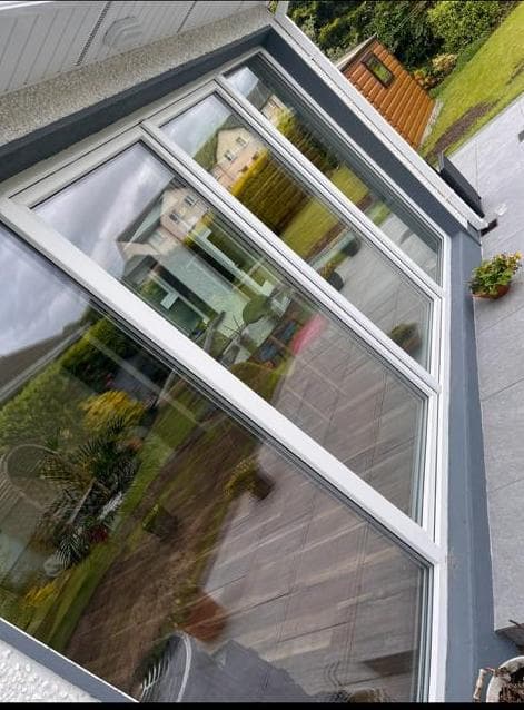 White uPVC double-glazed windows fitted by KRB Construction and Windows in a Galway home